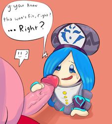 ? blush dizzytizzy female francisca_(kirby) kirby kirby_(series) kirby_star_allies male penis sweat text