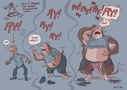 0_fingers 0_toes 1boy 2026 5_fingers 5_toes :3 anthro anthro_male bald bald_male balls ballsack big_man_(splatoon) blue_pants blue_shirt blue_shoes character_transformation circumcised cock confused confused_expression confused_face confused_look confusion dark_blue_pants dark_blue_shoes dick english_text exposure fat fat_male fear fins flaccid genitals grey_body grey_skin hi_res identity_death large_balls light_blue_shirt long_tail male male_anthro male_only manta_ray megaphone mejeeeehhh monologue nintendo nintendo_switch overweight penis ripped_clothing scared scared_expression scared_face shoes shoes_removed short_penis short_tail shouting shrinking_ears size_transformation small_penis solo solo_male sound_effects speech_bubble splatoon_(series) splatoon_3 squirming stubby_tail swelling swelling_belly tail tail_growth tail_growth_(development) testicles tf thick_arms thick_balls thick_legs thick_thighs thighs thin_arms thin_body thin_legs thin_tail transformation twink weight_gain white_abdomen white_belly white_body white_face white_feet white_skin