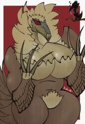 art artfight booba description digitalart dino dinosaur dinosaurart fan fanart female female_only furry moma morosart originalcharacter quetzalcoatl quetzalcoatlus theri therizinosaurus upai