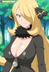 cynthia (pokemon) from pokemon by aindroidparanoid