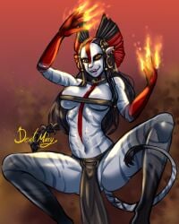 1girls alien alien_girl animal_tail avatar avatar:_fire_and_ash big_breasts black_hair blue_body blue_skin braid braided_hair breasts devilmarie ear_piercing earrings female female_only flames hair hoop_earrings loincloth long_hair na'vi pelvic_curtain pointy_ears red_fingernails revealing_clothes skimpy skimpy_clothes solo solo_female squatting tail tubetop varang yellow_eyes