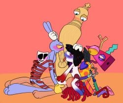 absurd_res ambiguous_gender anal anal_sex animate_inanimate anthro big_penis bisexual bisexual_female bisexual_male blush chimeracocks deep_throat disembodied_hand doll fellatio female female/female for_a_head gangle_(tadc) gay genitals glitch_productions group group_sex hand_on_head hi_res holding_both_ears holding_leg holding_partner holding_thigh humanoid jax_(tadc) kinger_(tadc) lagomorph leporid lesbian licking lidded_eyes living_doll living_mask living_toy male male/female male/male mammal mask multi_arm multi_limb object_head oral oral_penetration orgy penetrating_while_penetrated penetration penile penis penis_lick pomni_(tadc) rabbit ragatha_(tadc) ribbons_(anatomy) sex the_amazing_digital_circus tongue yaoi yuri zooble_(tadc)