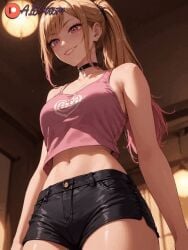 ai_generated ai_sluts animated animated_gif feet feet_up female_focus female_only foot_fetish kitagawa_marin my_dress_up_darling soles solo solo_female sono_bisque_doll_wa_koi_wo_suru viewed_from_below