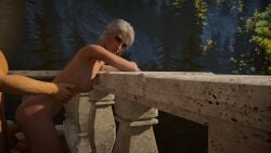 3d ass breasts cd_projekt_red ciri completely_nude female green_eyes hip_grab kaer_morhen light-skinned_female light-skinned_male light_skin looking_at_viewer male mascara nipples nude penetration penis scar sex the_witcher_(series) the_witcher_3:_wild_hunt vaginal_penetration vdkm white_hair