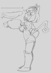 /// 1girls anthro arched_back big_breasts big_penis blush drooling female female_focus full_body furry gameoverse glitch_productions goggles goggles_on_head grey_background heart kit_(gameoverse) male outstretched_arm penis_awe side_view sketch skuunk02 smaller_female standing straight tail twitter_link