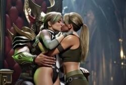 ai_generated animated cassie_cage conjugal_slavery groping_breasts incest kissing mother_and_daughter realistic shao_kahn sonya_blade tagme video