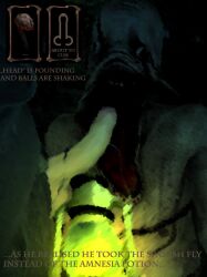 2boys 3d amnesia:_the_dark_descent amnesia_(series) balls ballsack boner daniel_of_mayfair deformed deformed_face english_text erection gay lantern male male_only monster penis servant_grunt tagme