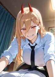 ai_generated alternate_ass_size alternate_body_type alternate_breast_size beautiful beauty blonde-haired_female blonde_female blonde_hair blonde_hair_female breasts chainsaw_man clothed clothing female female_focus female_only gigantic_ass gigantic_breasts horn horns horny horny_expression horny_female huge_ass huge_breasts hyper hyper_breasts hyper_butt large_ass large_breasts long_hair mommy nagiotoai open_eyes power_(chainsaw_man) red_eyes solo solo_female solo_focus stretched_clothing tight_clothing voluptuous voluptuous_body voluptuous_female