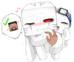 ahe_gao comic ghast_(minecraft) happy_ghast_(minecraft) imminent_sex microsoft minecraft mojang monster steve_(minecraft) sweat