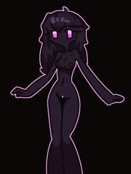 anthro anthro_female anthro_only black_background black_body black_skin enderman enderwoman female female_focus female_only fully_nude glowing_genitalia looking_at_viewer minecraft minecraft_mob nsfw nude nude_anthro nude_female pink_eyes pink_glow purple_eyes self_upload simple_artstyle simple_background skinny skinny_anthro skinny_female slim slim_anthro slim_female small_ass small_breasts small_hips solo solo_anthro solo_female solo_focus standing standing_position tagme tall tall_female uncensored uncensored_breasts uncensored_nipples uncensored_vagina vexeld