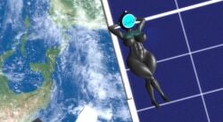 1girls 3d 3d_(artwork) areolae barefoot big_breasts breasts chilling closed_eyes completely_nude completely_nude_female content_warning_(game) content_warning_player_(female) crabofgarry female female_only full_body garry's_mod naked naked_female nipples nude nude_female relaxing robot robot_girl satellite screen_face smile solo solo_female space tetra_(crabofgarry)