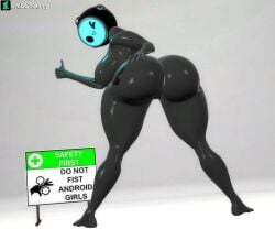 1girls 3d ass barefoot big_ass big_breasts breasts completely_nude completely_nude_female content_warning_(game) content_warning_player_(female) crabofgarry female female_only full_body looking_at_viewer looking_back naked naked_female nude nude_female open_mouth open_smile smile solo solo_female tetra_(crabofgarry) thumbs_up