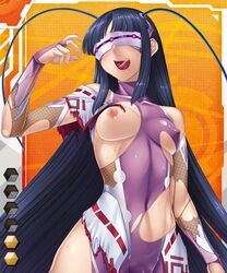lilith-soft one_breast_out tagme taimanin_(series) taimanin_asagi_battle_arena taimanin_asagi_battle_arena_all_card_gallery torn_clothes visor zol