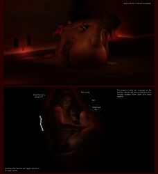 3d ass big_belly bra breasts bulge burp burping cyberpunk_2077 dominant dominant_pred female female_pred hyper hyper_belly judy_alvarez lepetitejane1111 multiple_prey naked nude nude_female nudity same_size_vore unhinged_jaw unwilling_prey vore vore_belly