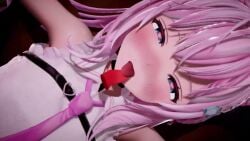 1boy 1girls 3d apo_(apokurin2) blue_eyes blush breasts censored clothed_female_nude_male clothing coyote_ears coyote_girl coyote_tail cum cum_in_pussy cum_inside hakui_koyori heart-shaped_pupils hololive hololive_japan holox indoors light-skinned_female light-skinned_male light_skin mosaic_censoring necktie nose_blush penetration pink_hair pink_necktie sex sound symbol-shaped_pupils tagme tail vaginal_penetration video