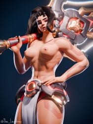 1girls 2026 3d 3d_(artwork) areola areolae athletic athletic_female big_sword blender blizzard_entertainment bottomwear breasts brown_hair brunette close-up curvaceous curvaceous_female curvaceous_figure curves curvy curvy_body curvy_female curvy_figure dark-skinned_male dark_skin dzooworks female female_focus female_only hand_on_hip hand_on_waist hi_res high_quality high_resolution highres lewdrex loincloth loincloth_only looking_at_viewer medium_breasts mommy muscle_mommy muscular muscular_female nipples overwatch partially_clothed pose posing presenting presenting_breasts showing_off simple_background smile smiling solo solo_focus standing sword thick_thighs topless vendetta watermark weapon