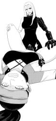 battle_force_5 comic_panel evil_grin futanari gelorum gripping_thighs hot_wheels hot_wheels:_acceleracers lani_tam laying_on_back legs_apart raped_by_futa robot_arm robot_penis scared_expression sex stretched_pussy wet_pussy