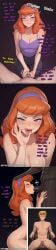 ai_generated cheating cheating_female cheating_wife cuck_chair cuckold daphne_blake daphne_blake_(mystery_incorporated) dark-skinned_male netorare netorase ntr