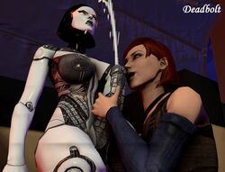 3d android big_breasts big_penis breasts commander_shepard cum cum_drip cum_shot cumdrip cumshot cyborg deadboltreturns edi female female_on_futa femshep futa_on_female futanari green_eyes hair handjob human intersex interspecies large_penis light_skin machine mass_effect nude outfit penis red-tinted_eyewear red_hair robot source_filmmaker tinted_eyewear visor