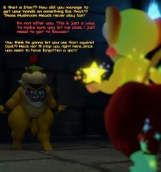 2boys 3d 3d_(artwork) bib bowser_jr. butt doommusk hi_res invisible invisible_male koopa lire_(doommusk) male male/male mario_(series) mario_bros mask monkey nintendo oc open_mouth penis primate red_hair shocked shocked_expression star super_mario_bros. super_mario_galaxy super_mario_sunshine text thick_body thick_thighs turtle wide_hips yellow_body