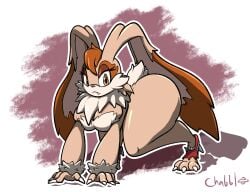 all_fours chabble chest_fur claws fang fluffy fluffy_ears fluffy_tail long_ears one_fang_visible rabbit rabbit_ears rabbit_girl sonic_(series) vanilla_the_rabbit vanilla_the_wererabbit