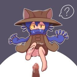 1boy 1boy1girl 1girl1boy 1girls censored censored_penis clothing cum cum_in_pussy cum_on_body niko_(oneshot) oneshot partially_clothed unifish