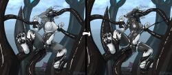 absurd_res anal anal_penetration anthro assimilation balls bodily_fluids breasts cum drone dronification eyeless genital_fluids genitals gynomorph hi_res intersex knot latex latex_body latexogen lavali liquid_latex living_latex machine nipples oral oral_penetration pawpads paws penetration penis precum protogen restrained restrained_arms restrained_by_tentacles restrained_legs sally_(yporolsya) sex solo tentacle_in_ass tentacle_in_mouth tentacle_penetration tentacle_sex tentacles transformation transformation_through_sex yporolsya