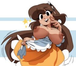 1girls 2026 big_breasts brown_hair coolerinker inker_comics inkershike mona_(inker_comics)