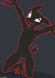 2026 absurd_res anthro areola biped breasts digital_drawing_(artwork) digital_media_(artwork) female fingers front_view generation_7_pokemon genitals hi_res looking_at_viewer mimi_(sealer4258) mimikyu navel nintendo nipples nude nude_anthro nude_female pokemon pokemon_(species) sealer4258 simple_background smile solo tail tongue vulva