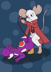 3_toes admiralspyro anthro barefoot bottomless cape clothed clothing cloud detailed dinosaur duo feet female fingers footwear fur genitals hi_res hollower humanoid male male/female mammal mario_bros mina_(mina_the_hollower) mina_the_hollower mouse murid murine nintendo notched notched_ear pantsless paws penis prehistoric prehistoric_species purple_body purple_yoshi red_eyes reptile rodent scalie shoes smile solo tail toes vehicle watercraft weapon whip white_body yacht_club_games yoshi