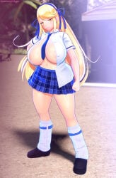 1girls 3d adorasexy areola beach belly belly_button big_breasts blender blonde blondie bombshell boobs breasts cosplay crossover crossover_cosplay curvy cute cutie dummy_thicc female hips huge_boobs justafunguy23 katsuragi_(senran_kagura) katsuragi_(senran_kagura)_(cosplay) large_boobs luminaryofages miniskirt mythra mythra_(xenoblade) navel open_shirt pawg seaside senran_kagura sexy shoes skirt socks solo thicc thick_thighs thighs thunder_thighs tie top_heavy unamused voluptuous wide_hips xenoblade_(series) xenoblade_chronicles_2