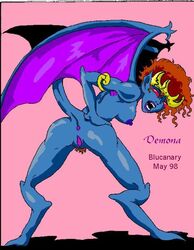 1990s 1998 1girls 20th_century anus blucanary demona disney female female_only gargoyles nipples pussy solo tagme