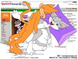 2004 animaniacs anthro ass breasts cat color feline female fur furry furry_only grey_fur male nipples nude orange_fur rita_(animaniacs) rita_and_runt sex straight tagme vmc white_fur wink