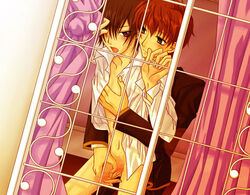 code_geass femboy lelouch_lamperouge male multiple_males suzaku_kururugi tagme window yaoi