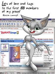 animaniacs anthro breasts cat color feline female female_only front_view fur furry furry_only green_eyes grey_fur nude rita_(animaniacs) rita_and_runt solo standing tagme vmc white_fur