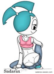 1girls 2d female female_only gynoid hourglass_figure humanoid jeans jenny_wakeman my_life_as_a_teenage_robot robot robot_girl robot_humanoid sadarax smooth_skin solo tagme teenager xj-9