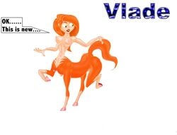 breasts centaur disney female female_only fur kim_possible kimberly_ann_possible nipples nude orange_fur solo species_transformation straight_hair tagme taur text transformation vlade