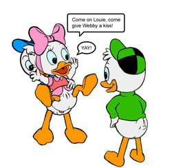 dewey_duck disney ducktales louie_duck penis pussy webby_vanderquack white_background