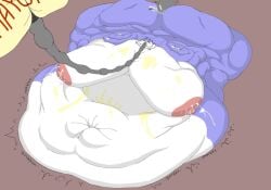 belly_rolls blob butt_chugging fat_ass fat_folds feeding_tube hyper_belly hyper_breasts mayonnaise mobian_(species) obese overweight_female sonic.exe_(series) sunken_limbs tube_feeding wacky_the_erizo