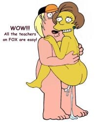 chris_griffin edna_krabappel family_guy male_focus orgasm the_simpsons