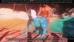 2boys 3d 3d_(artwork) 3d_animation 3d_model 3d_render abs aeonphoenix alien alien_humanoid alien_only anal anal_insertion anal_sex anal_sex animated beach blue_body blue_skin blush dragon_ball gay gay_anal gay_domination gay_male gay_sex gohan gohan_beast muscle muscles muscular muscular_arms muscular_legs muscular_male muscular_thighs shotz tagme video whis white_hair