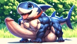 abs ai_generated blue_eyes broad_shoulders clawed_toes collar_only completely_nude cub cute cute_boy cute_eyes detailed digitigrade erection excited feral hard_nipples hyper hyper_balls hyper_penis jeff_the_land_shark land_shark marvel marvel_comics monster_cock muscle_tone muscular muscular_anthro muscular_arms muscular_ass muscular_back muscular_male muscular_shoulders muscular_thighs nai_diffusion naked nonchalant nude nudist on_all_fours pawpads pecs playful shameless shark sharp_teeth small_but_hung small_but_hyper solo tailwag tongue_out veiny_muscles veiny_penis veiny_testicles wide_smile young young_male