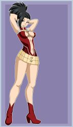 1girls black_eyes black_hair breasts female hero_outfit_(mha) lips medium_breasts momo_yaoyorozu my_hero_academia sequence unknown_artist