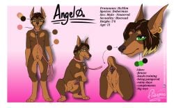 angel_(danger_raija) animal_genitalia anthro anus canid canine collar collar_only ear_piercing eunuch facial_piercing feral fisk24 fully_sheathed genital_scar genitals hi_res leash leashed_collar mammal nose_piercing nose_ring nude orchiectomy_scar piercing ring_piercing scar sheath