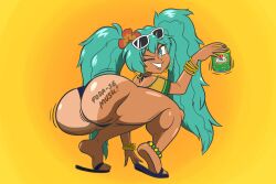 ass ass_focus big_ass brazil brazilian brazilian_female brazilian_miku bubble_butt female female_focus female_only full_body hatsune_miku mofetafrombrooklyn rear_view sandals squatting tagme tan tan-skinned_female tan_body tan_skin tanline tanned thong twerking vocaloid