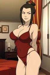 1girls ai_generated avatar_legends avatar_the_last_airbender azula female fire_nation lingerie princess silversoul