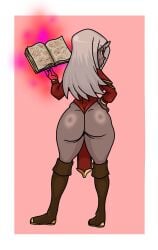 1girls big_ass book bottom_heavy calamitas calamity_mod clothing green_skin hips pose red_eyes terraria unknown_artist