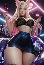 1girls ahri ai_generated ass blonde_hair breasts dark-skinned_male fox_ears league_of_legends league_of_legends:_wild_rift male penis pornlandlord