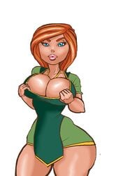 artist_request bad_anatomy bimbo bimbofication breasts clash_(series) clash_of_clans clothing dress female female_only hair large_breasts lips looking_at_viewer peasant peasant_woman presenting_breasts red_hair solo solo_female supercell villager_(clash_of_clans) voluptuous voluptuous_female