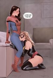 2girls ai_generated avengers big_ass big_breasts big_thighs breasts captain_marvel carol_danvers curvaceous curvy curvy_figure digital_media_(artwork) female female_only genderswap_(mtf) hips hourglass_figure huge_ass huge_breasts huge_thighs large_ass large_breasts large_thighs legs light-skinned_female light_skin marvel marvel_comics mature mature_female ms._marvel ms._marvel_(carol_danvers) peter_parker petra_parker phophopho rule_63 slim_waist spider-man spider-man_(series) spider-woman thick thick_hips thick_legs thick_thighs thighs voluptuous waist wide_hips wide_thighs male_to_female blonde_hair blonde_female brown_hair yuri cunnilingus wholesome_sex wholesome